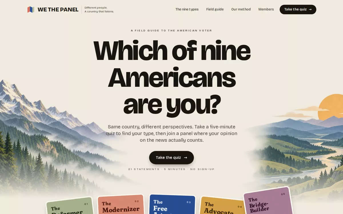 WeThePanel homepage